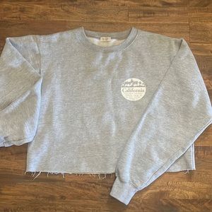 Brandy Melville - John Galt heather gray cropped sweatshirt